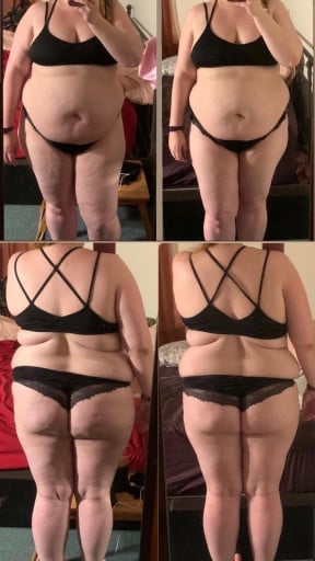 Before and After 20 lbs Weight Loss 5 foot 4 Female 231 lbs to 211 lbs