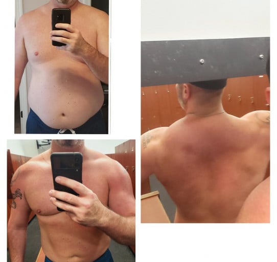 6 foot 4 Male Progress Pics of 20 lbs Fat Loss 285 lbs to 265 lbs