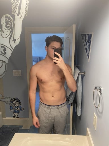 6 foot 2 Male Before and After 14 lbs Fat Loss 202 lbs to 188 lbs
