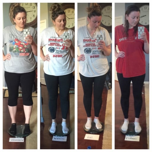 6 foot Female Before and After 23 lbs Fat Loss 231 lbs to 208 lbs