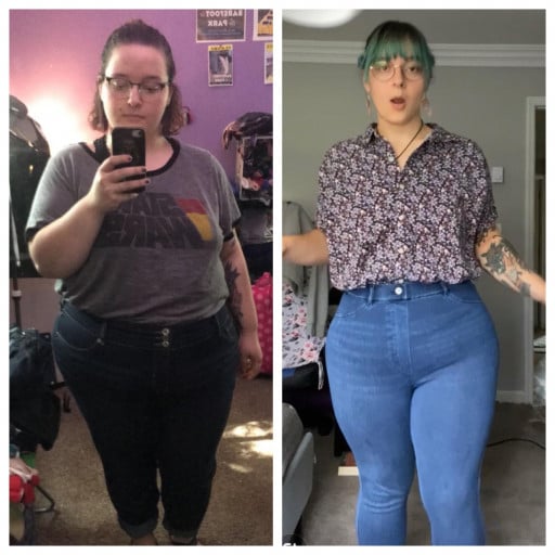 5'2 Female 80 lbs Fat Loss 250 lbs to 170 lbs