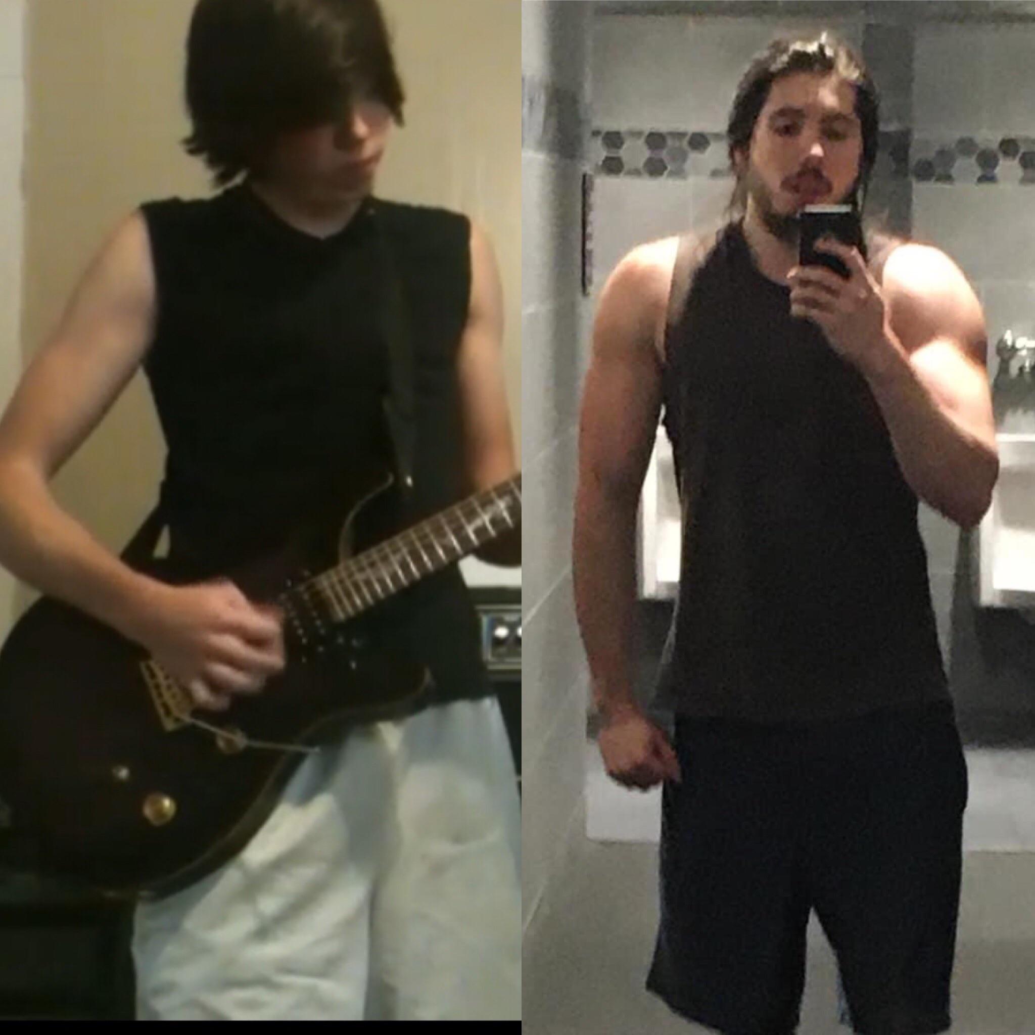 35 lbs Weight Gain Before and After 6 foot Male 145 lbs to 180 lbs