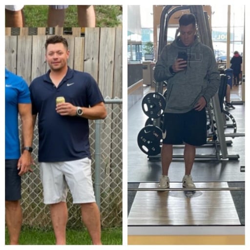 5 foot 11 Male 28 lbs Weight Loss Before and After 252 lbs to 224 lbs