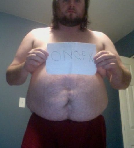 A picture of a 5'8" male showing a snapshot of 255 pounds at a height of 5'8