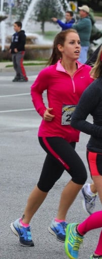 F/24/5'1" [137 > 111 = 26 lbs] (9 months) Gave myself a goal of running 1000 miles this year. Here is me this past weekend running my first official 10K!