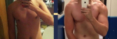 47 lbs Weight Gain Before and After 5 foot 10 Male 124 lbs to 171 lbs