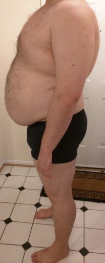 A progress pic of a 6'1" man showing a snapshot of 315 pounds at a height of 6'1