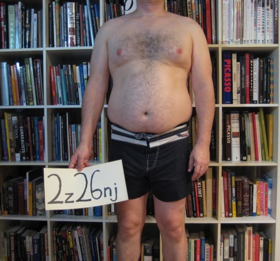 A picture of a 6'3" male showing a snapshot of 254 pounds at a height of 6'3