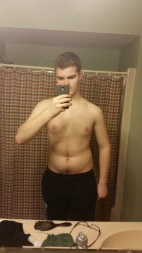 A picture of a 6'2" male showing a weight loss from 214 pounds to 200 pounds. A net loss of 14 pounds.