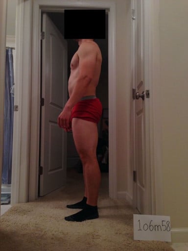 A progress pic of a 5'8" man showing a snapshot of 179 pounds at a height of 5'8