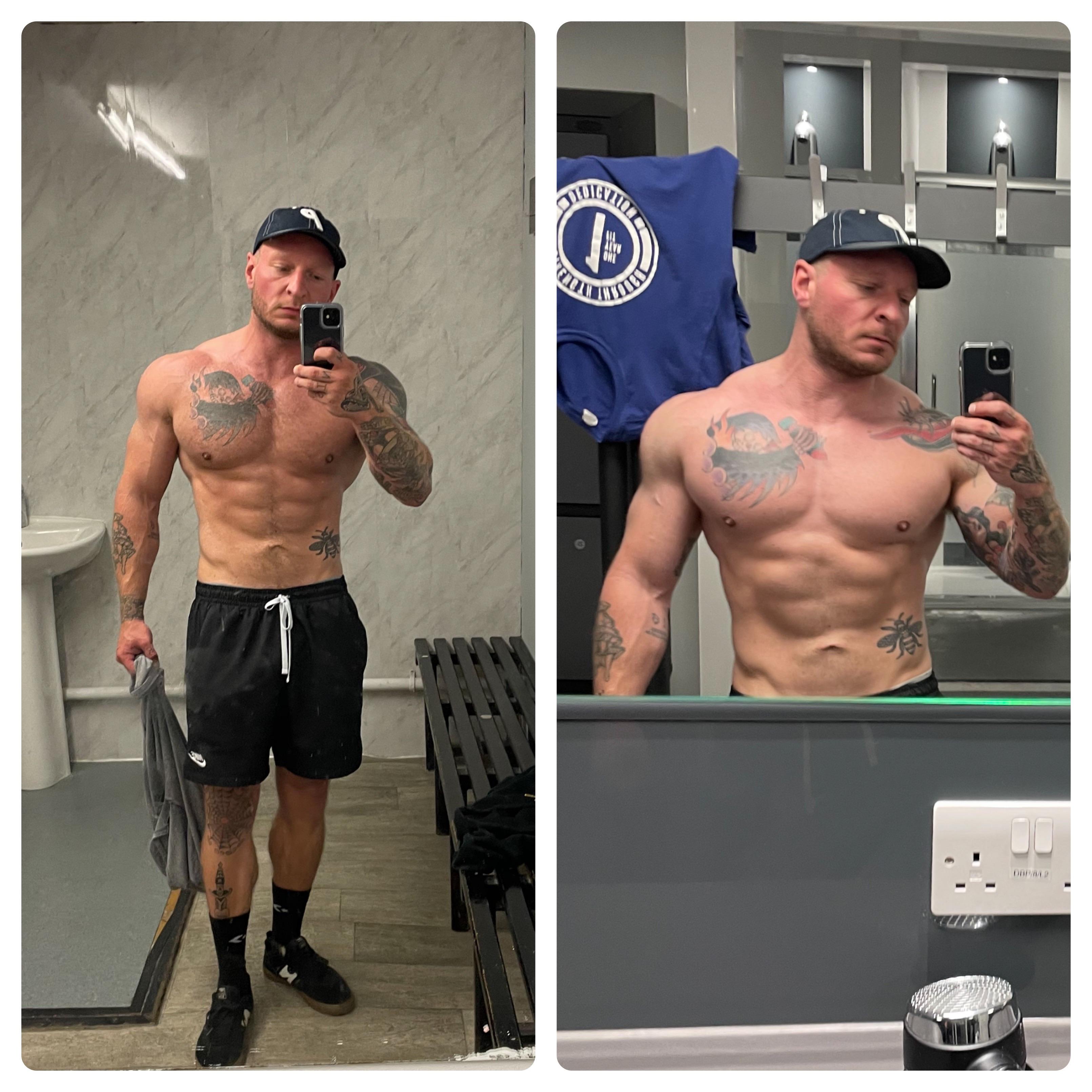 Progress Pics of 20 lbs Weight Gain 5'9 Male 180 lbs to 200 lbs