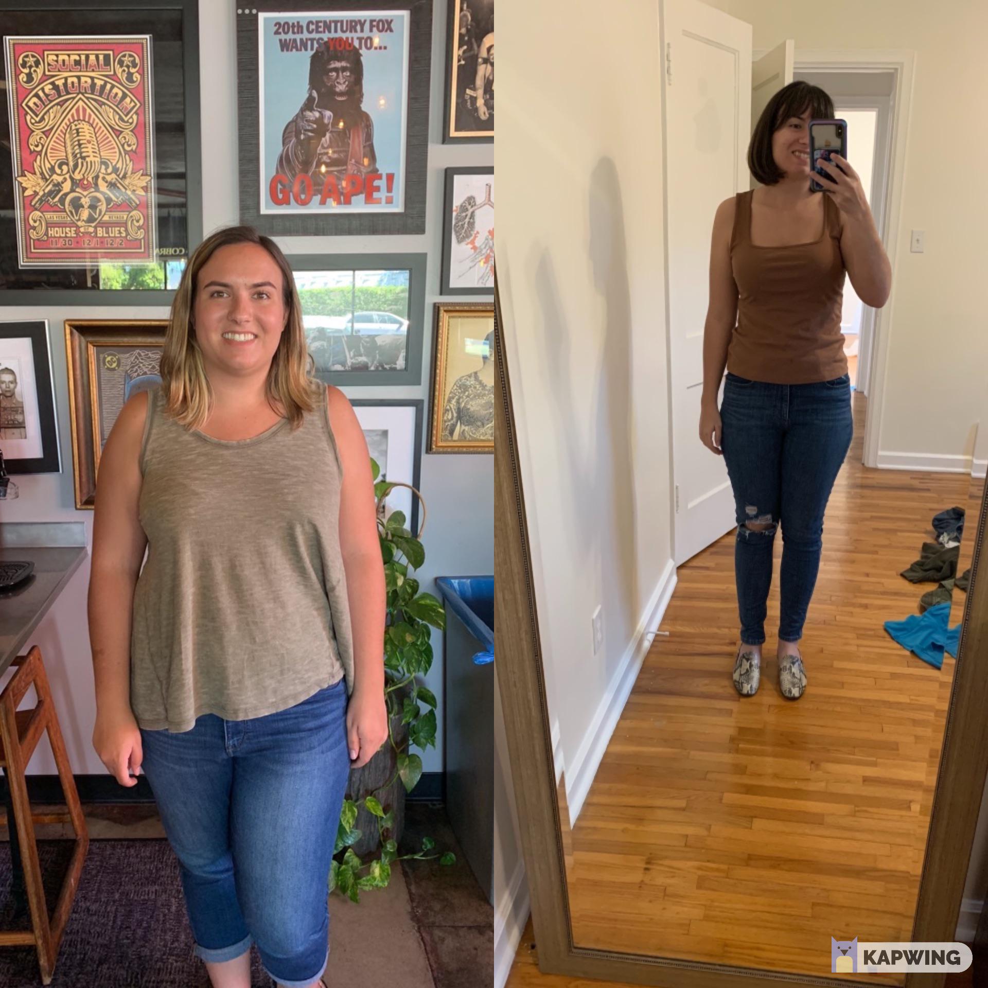 5'6 Female 60 lbs Weight Loss 210 lbs to 150 lbs