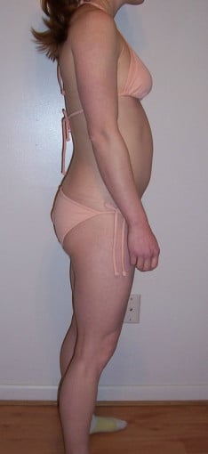 A picture of a 5'5" female showing a weight reduction from 130 pounds to 127 pounds. A respectable loss of 3 pounds.