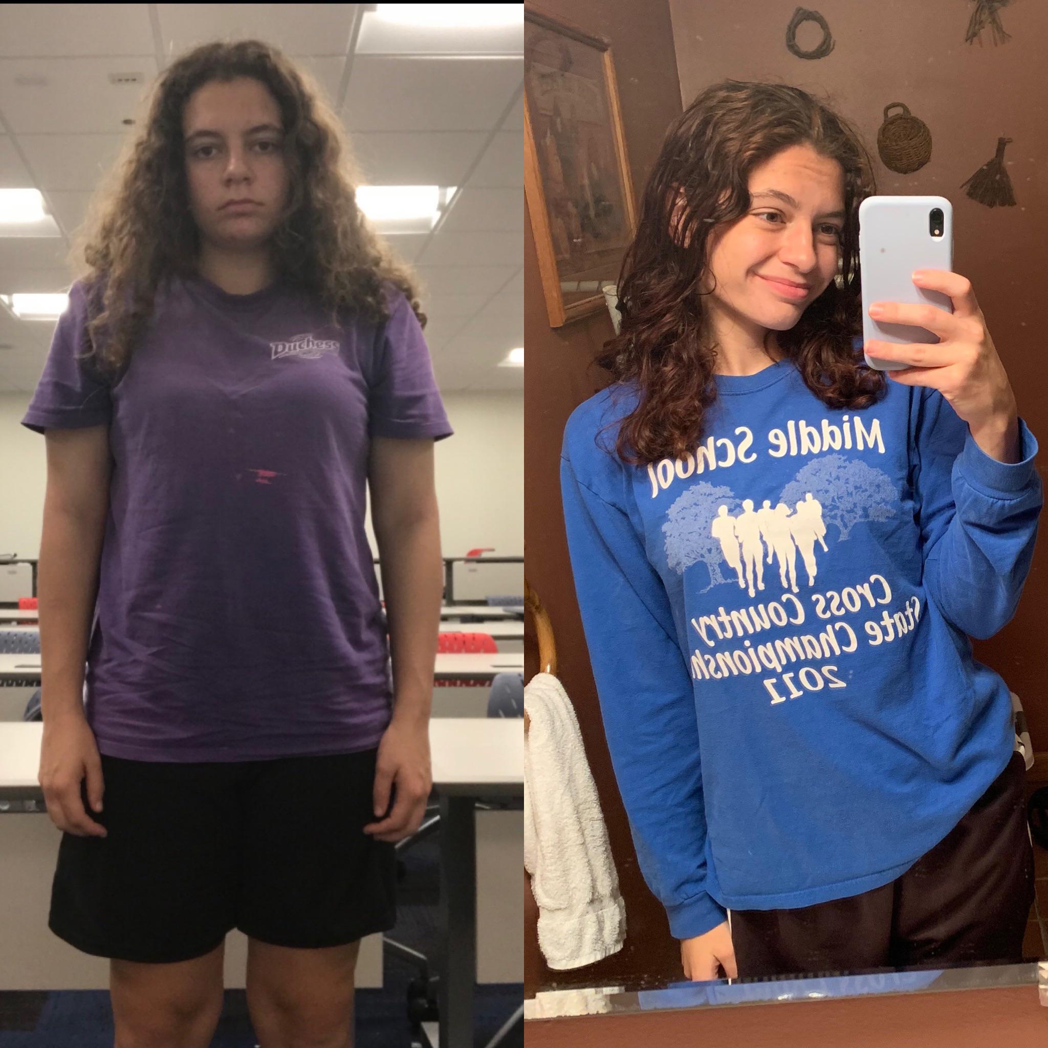 5'8 Female Before and After 59 lbs Weight Loss 189 lbs to 130 lbs