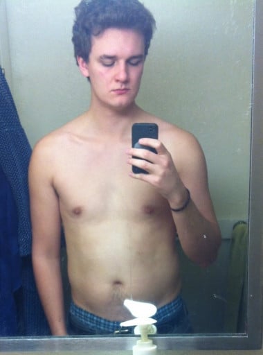 A picture of a 6'3" male showing a fat loss from 200 pounds to 171 pounds. A respectable loss of 29 pounds.