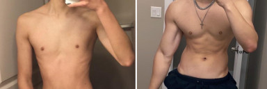 Progress Pics of 62 lbs Weight Gain 5'9 Male 110 lbs to 172 lbs