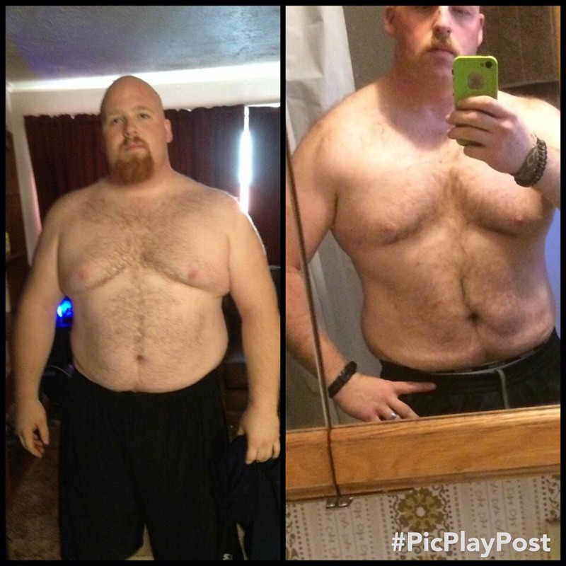 5'11 Male Before and After 75 lbs Fat Loss 310 lbs to 235 lbs