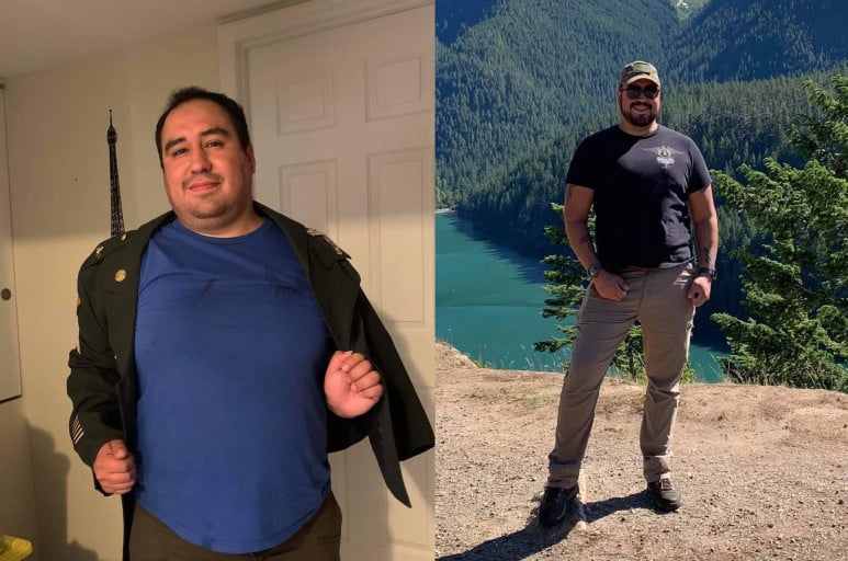 5 foot 11 Male Before and After 38 lbs Fat Loss 290 lbs to 252 lbs