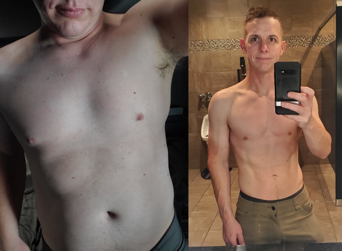 Progress Pics of 60 lbs Weight Loss 5 foot 9 Male 205 lbs to 145 lbs