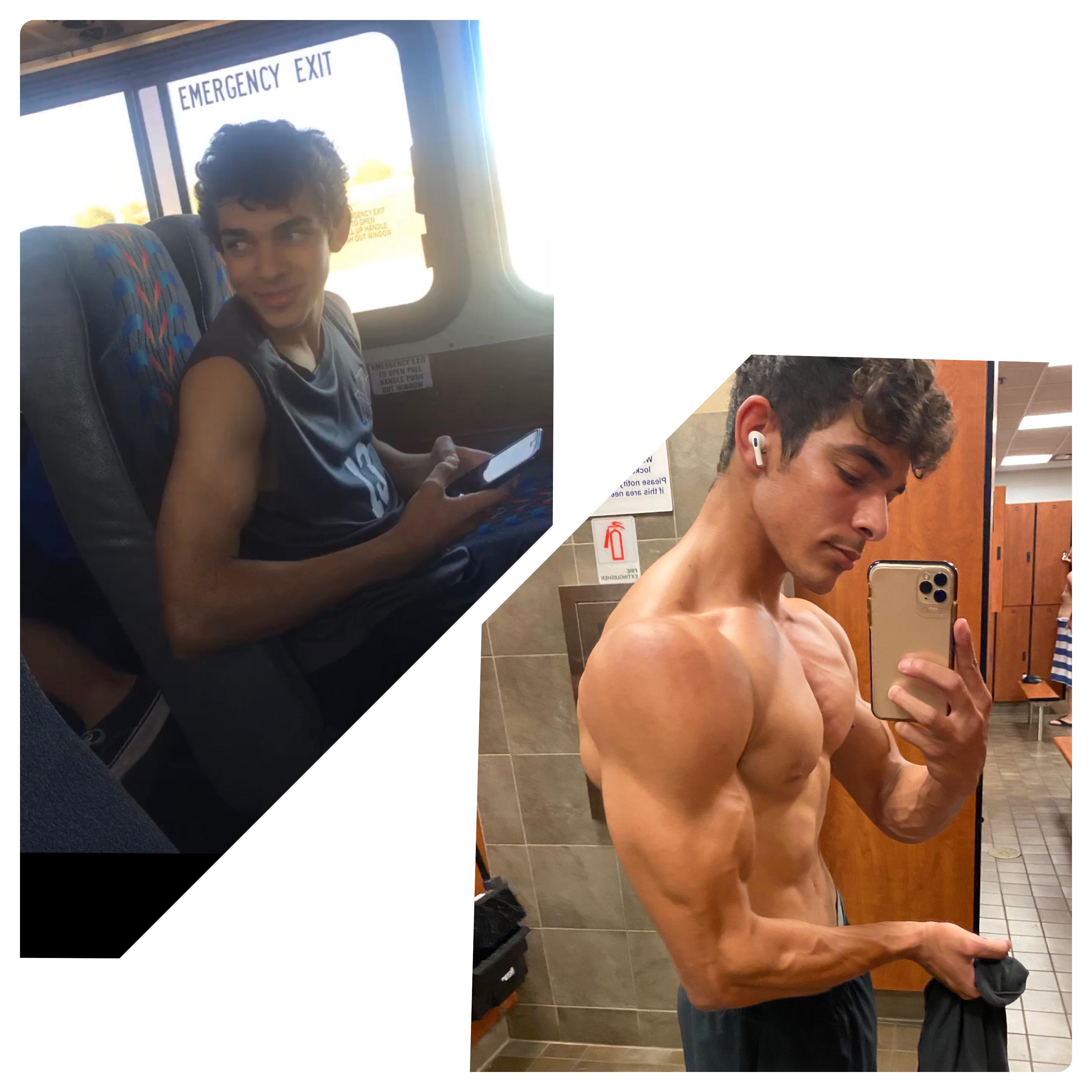 Before and After 16 lbs Weight Gain 6 foot Male 140 lbs to 156 lbs