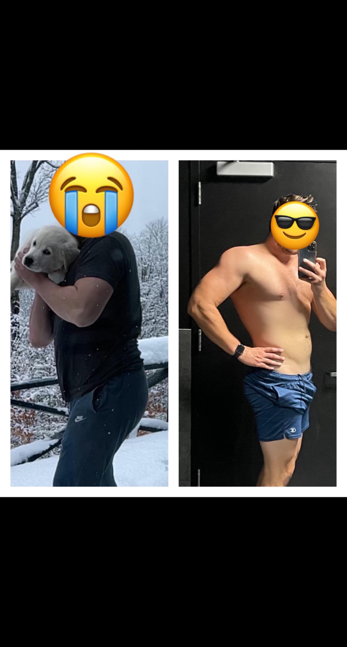 41 lbs Fat Loss 6'4 Male 284 lbs to 243 lbs