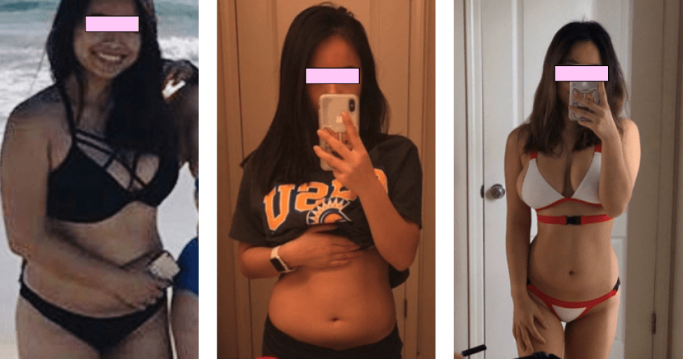 5 foot 1 Female 32 lbs Fat Loss Before and After 137 lbs to 105 lbs