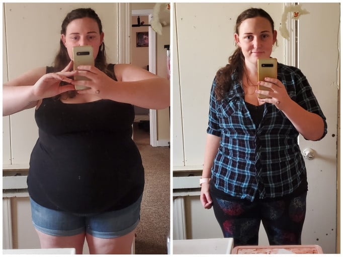 Progress Pics of 72 lbs Weight Loss 5 foot 4 Female 265 lbs to 193 lbs