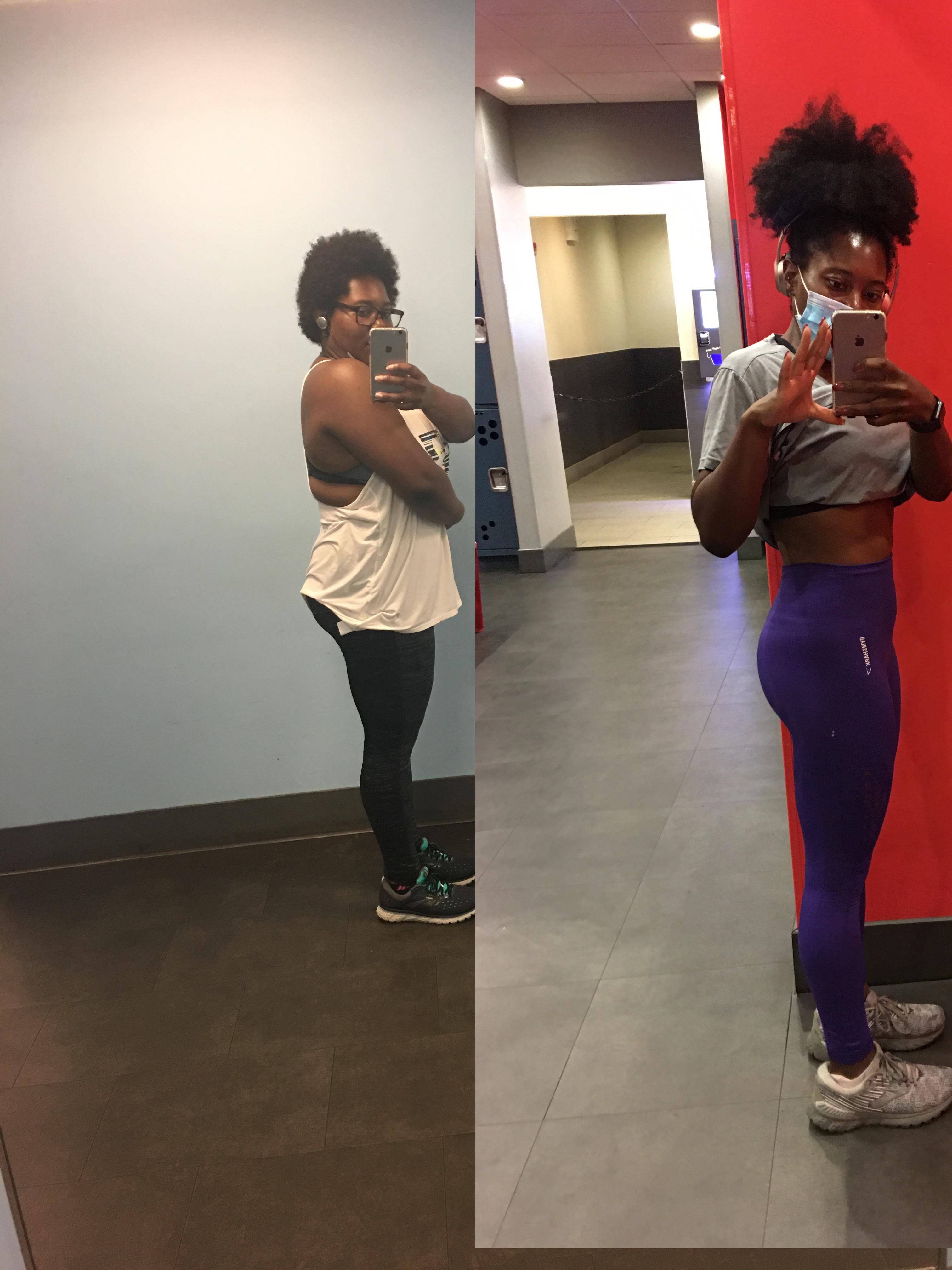 Progress Pics of 60 lbs Weight Loss 5 foot 4 Female 200 lbs to 140 lbs