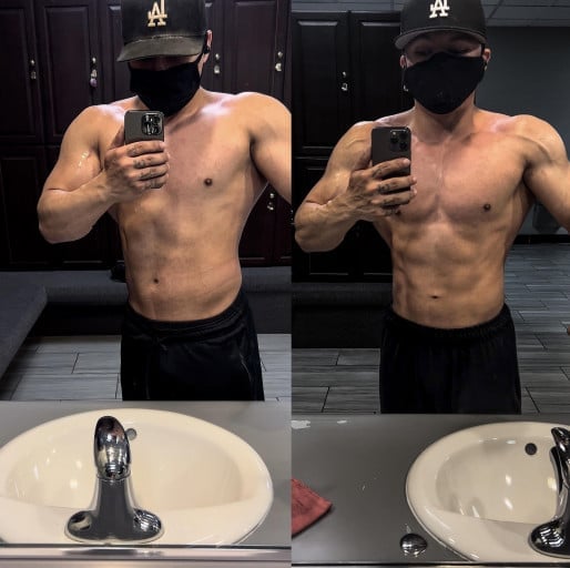 5 foot 7 Male 13 lbs Fat Loss Before and After 177 lbs to 164 lbs