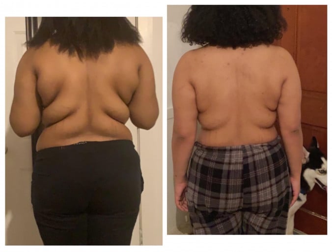 Progress Pics of 35 lbs Fat Loss 5'3 Female 220 lbs to 185 lbs
