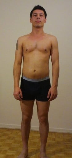 A progress pic of a 5'10" man showing a snapshot of 168 pounds at a height of 5'10