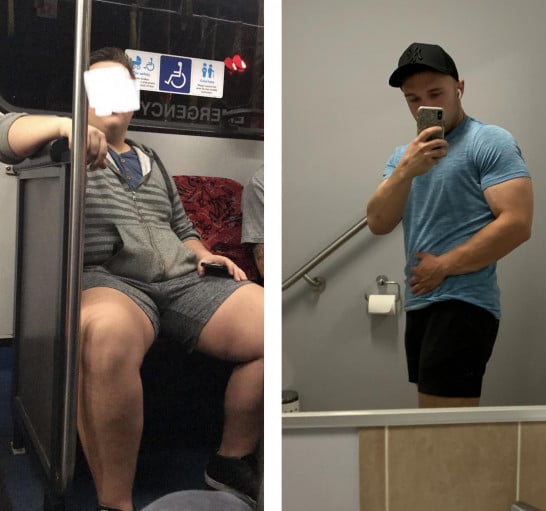 Progress Pics of 75 lbs Weight Loss 5'8 Male 253 lbs to 178 lbs