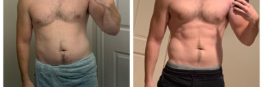 25 lbs Weight Loss Before and After 5'8 Male 180 lbs to 155 lbs