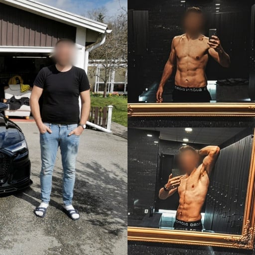 6 feet 4 Male 31 lbs Fat Loss Before and After 244 lbs to 213 lbs