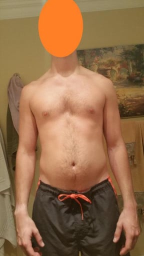 A picture of a 6'0" male showing a snapshot of 160 pounds at a height of 6'0