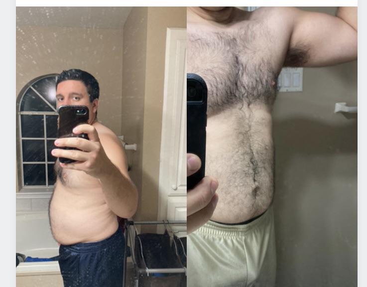 32 lbs Fat Loss 5'11 Male 240 lbs to 208 lbs