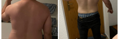 33 lbs Fat Loss Before and After 5 feet 8 Male 220 lbs to 187 lbs