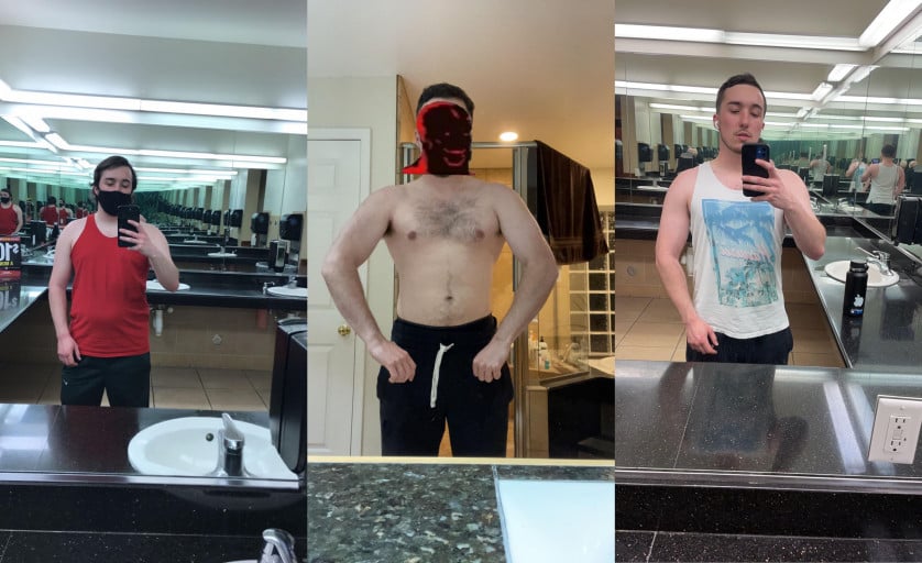 5'8 Male Before and After 25 lbs Weight Loss 190 lbs to 165 lbs