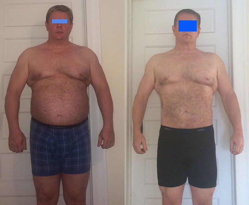 6 feet 1 Male 42 lbs Fat Loss 283 lbs to 241 lbs