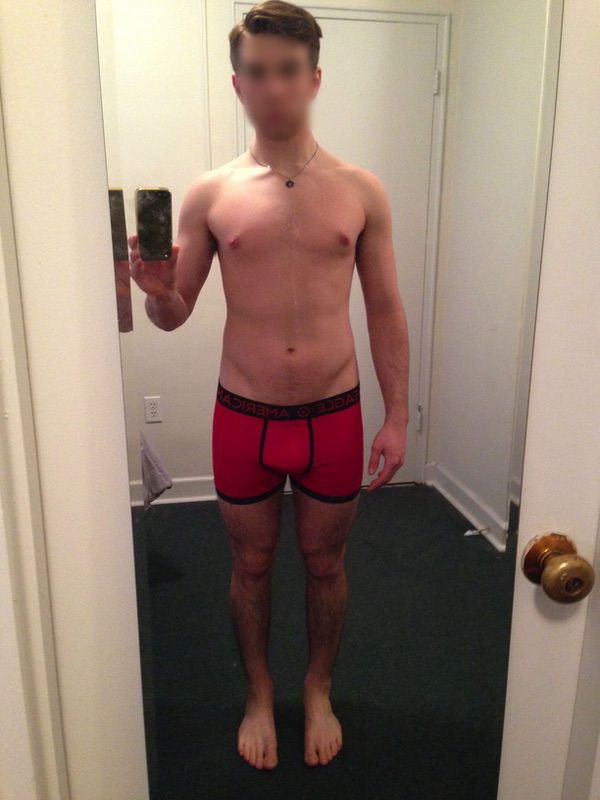 5'7 Male Before and After 30 lbs Weight Gain 127 lbs to 157 lbs