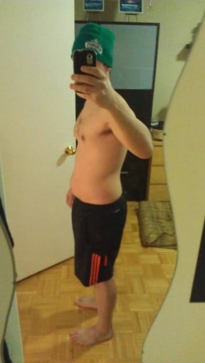 A photo of a 5'8" man showing a snapshot of 178 pounds at a height of 5'8