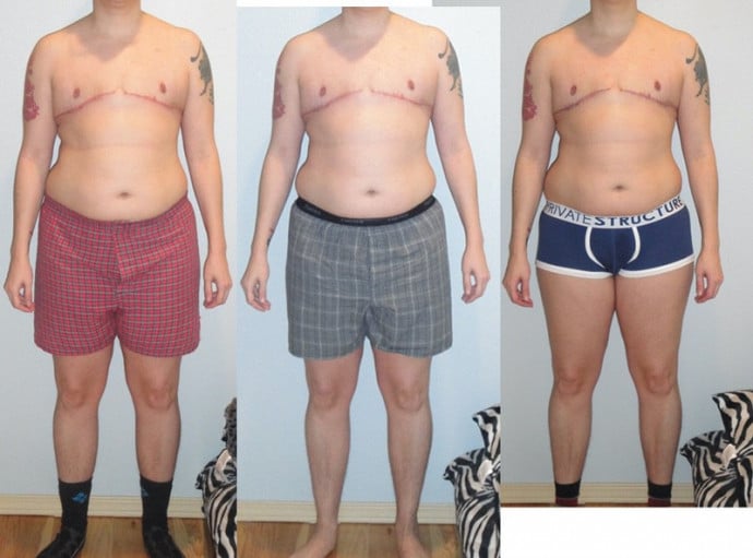 3 Photos of a 153 lbs 5 foot 4 Male Weight Snapshot
