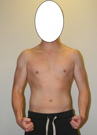 A picture of a 6'4" male showing a snapshot of 215 pounds at a height of 6'4