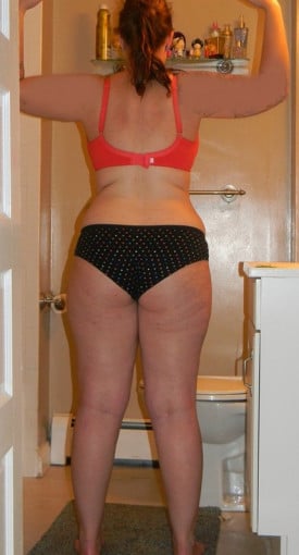 A picture of a 5'4" female showing a snapshot of 162 pounds at a height of 5'4