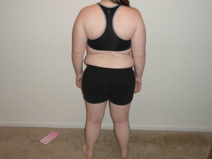 A photo of a 5'1" woman showing a snapshot of 155 pounds at a height of 5'1