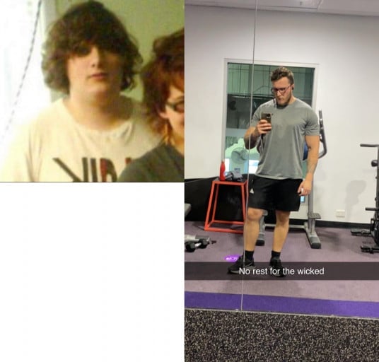 6'1 Male 54 lbs Weight Loss Before and After 267 lbs to 213 lbs