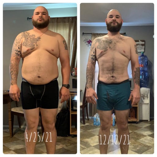 6 foot Male Progress Pics of 71 lbs Weight Loss 300 lbs to 229 lbs