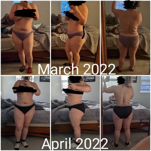 Progress Pics of 2 lbs Fat Loss 5 feet 3 Female 215 lbs to 213 lbs