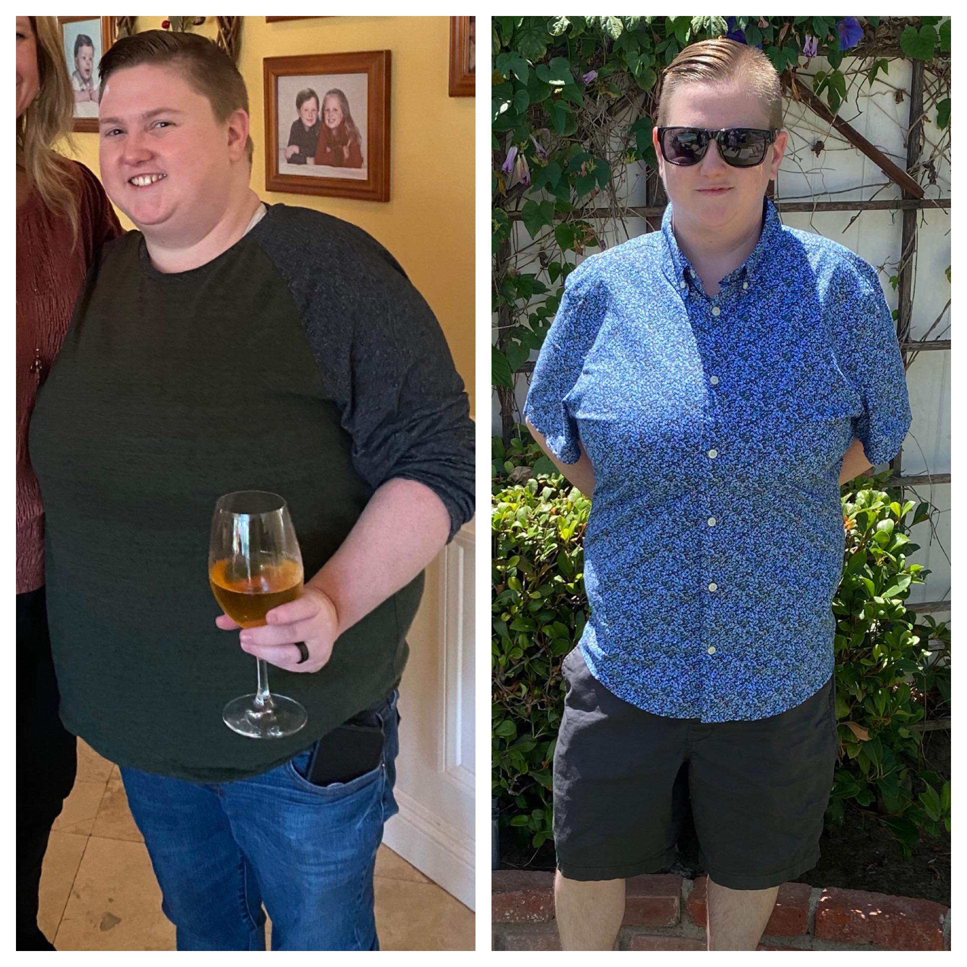 5 foot 1 Female Progress Pics of 75 lbs Fat Loss 220 lbs to 145 lbs