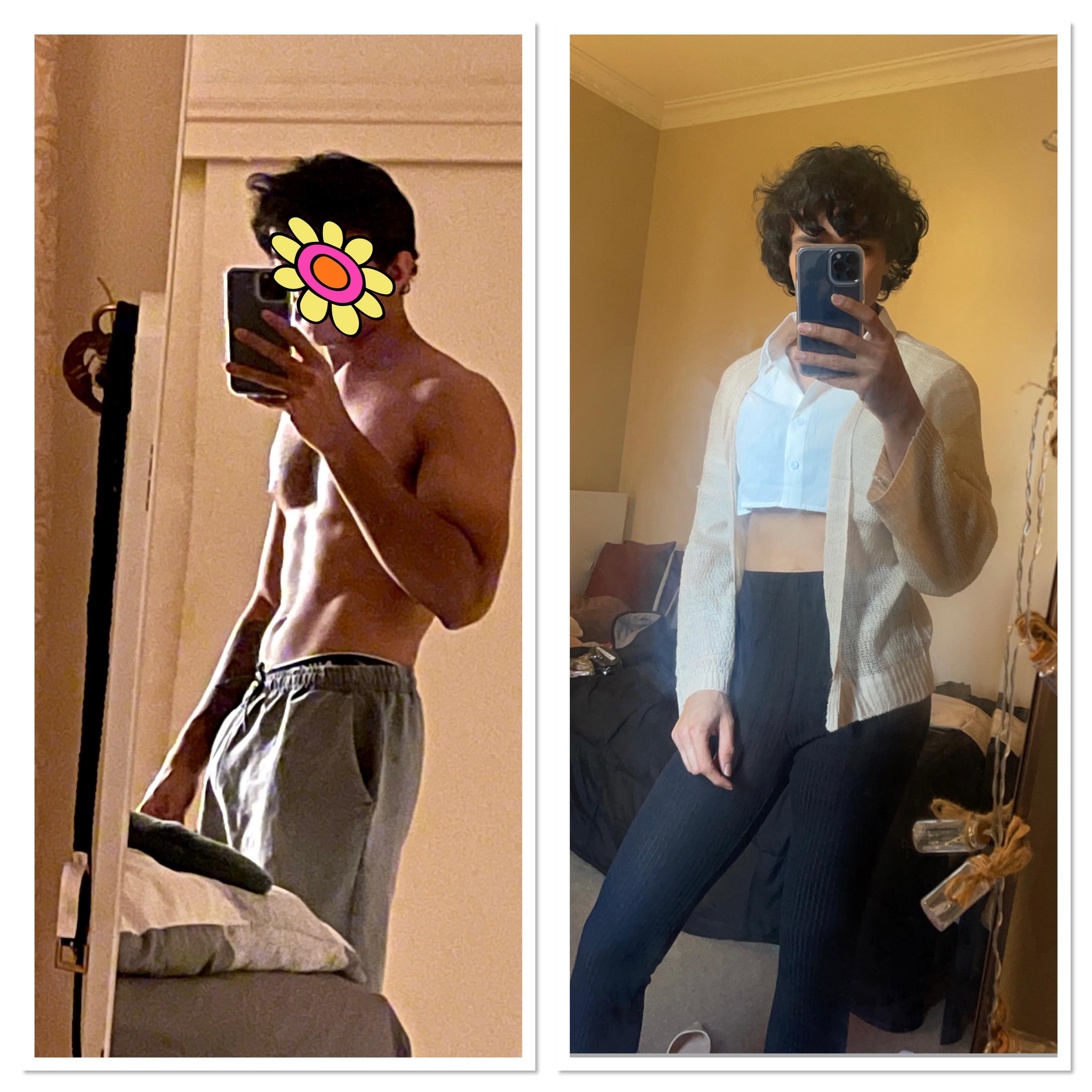 5 foot 8 Female Before and After 35 lbs Fat Loss 165 lbs to 130 lbs